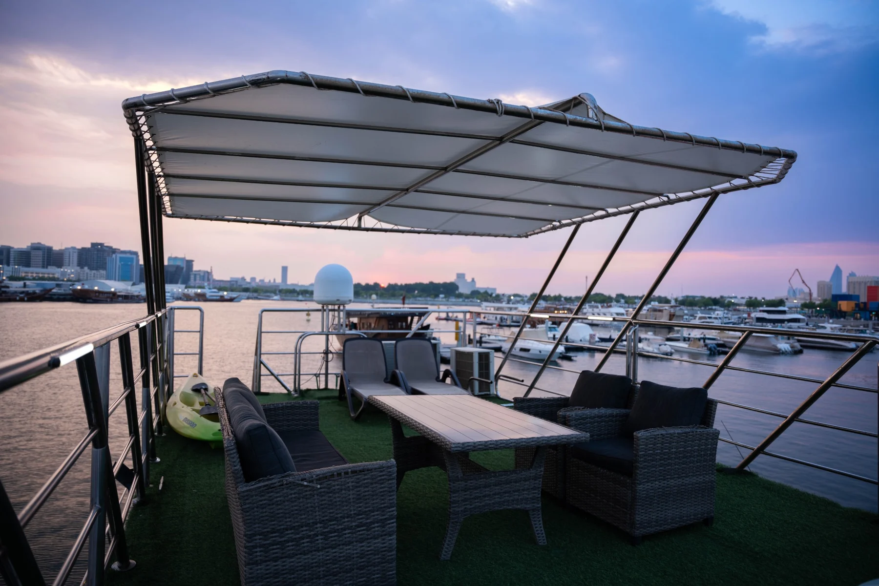 Sunset seating on the Royal Home deck