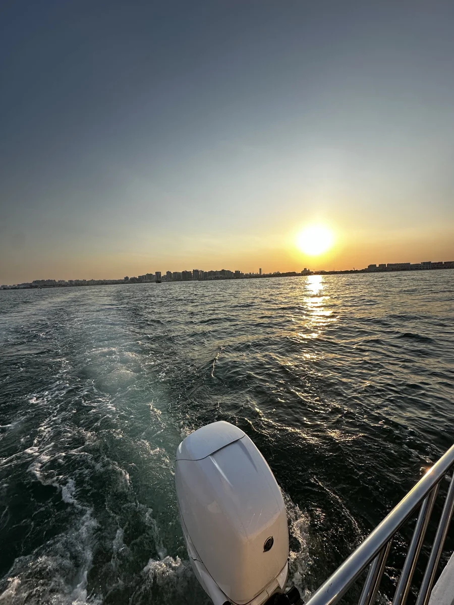 Sunset over the sea